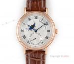 High-End Replica Breguet Classique Rose Gold Bezel Moonphase Watch For Men